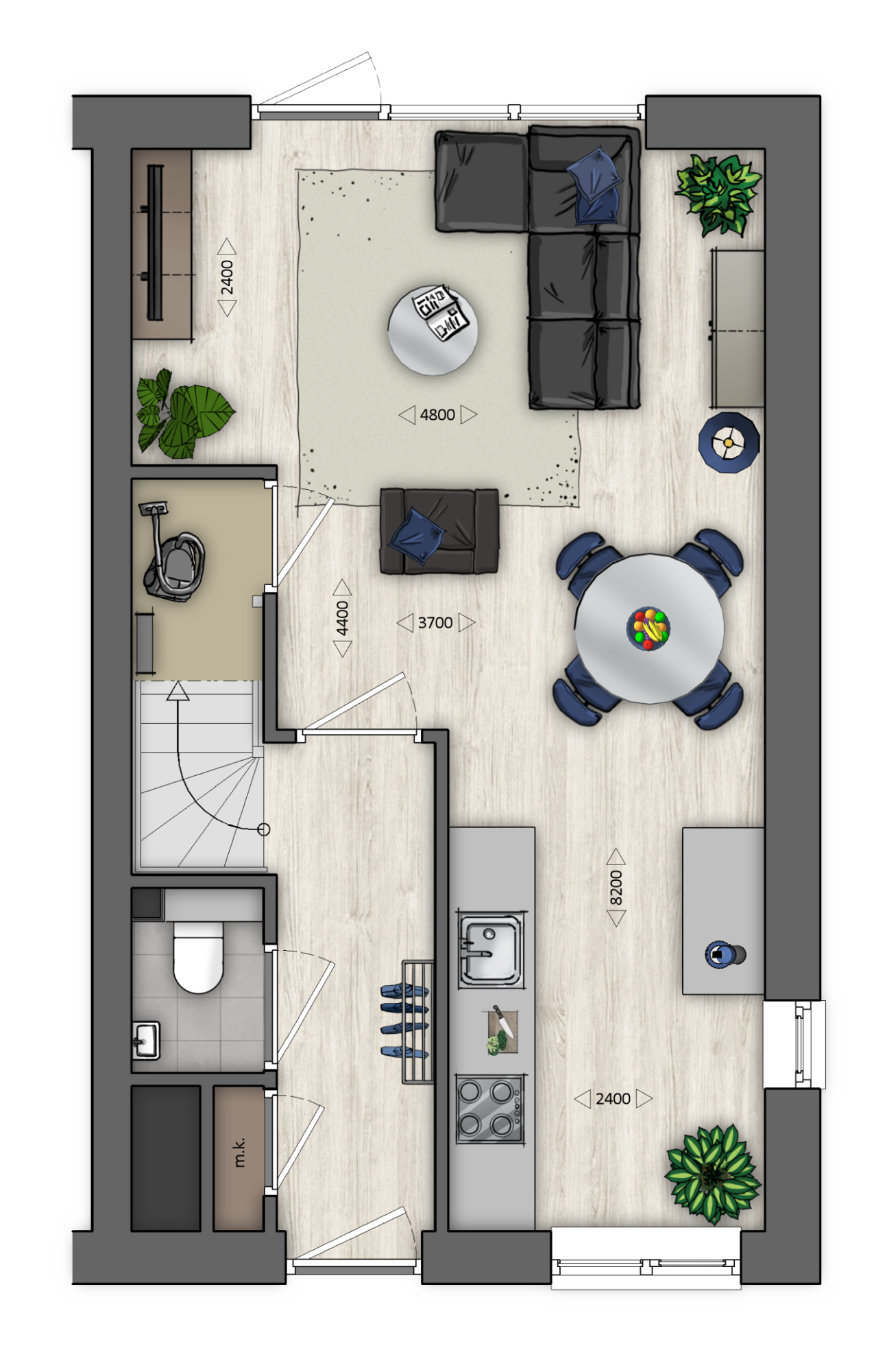 Hoekwoning 04 plattegrond